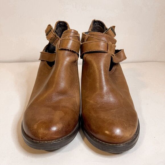 Krbonell Leather Brown Ankle Booties Size 7.5 - Picture 2 of 9